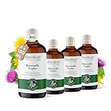 BitterKraft! Original BIO Bitterstoffe Tropfen 4x 100ml – nach Hildegard von Bingen – hochdosierte Bittertropfen – 9 erlesene Bitterkräuter – 100 % Natur – Made in Germany