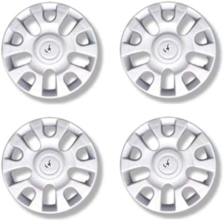 Auto Spare World Wheel Cap Silver Colour Compatible Chevrolet Spark (Set of 4 Pcs.)