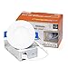 mw 3 Inch 5CCT Ultra-Thin LED Recessed Ceiling Light with Junction Box, 2700K/3000K/4000K/5000K/6000K Selectable, Dimmable Canless Light, 500LM High Brightness Downlight, 8W Eqv 50W, Energy Starï¼ˆ24PK