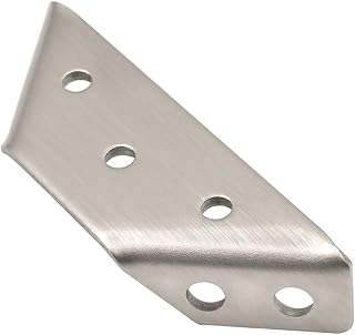 ULTECHNOVO 10pcs Office Shelf Edge Trim L Brackets Heavy Duty Metal Triangle Corner Brace Wood Beam Joint Support Multi- Angle Joint Fastener Angle Bracket Connector Support Frame Decorate