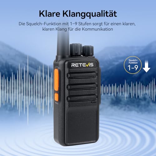 Retevis RB669 Freenet Funkgeräte, Lizenzfrei Walkie Talkie RT24V 2.0, 6 Freenet Kanäle und 16 PMR446, Deutsches Sprachsystem, Typ C, Robust Walkie Talkies, Freenet Funkgerät Set (1 Paar, Schwarz)