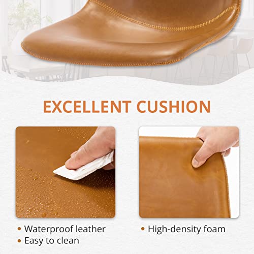 Alexander Urban Armless Bar Chairs, Modern Industrial Faux Leather Dining Chairs Set Of 4,Barstools With Backs Tall Stool For Kitchen Counter,Home And Restaurants Indoor Outdoor,30" Whiskey Brown… #TOP5