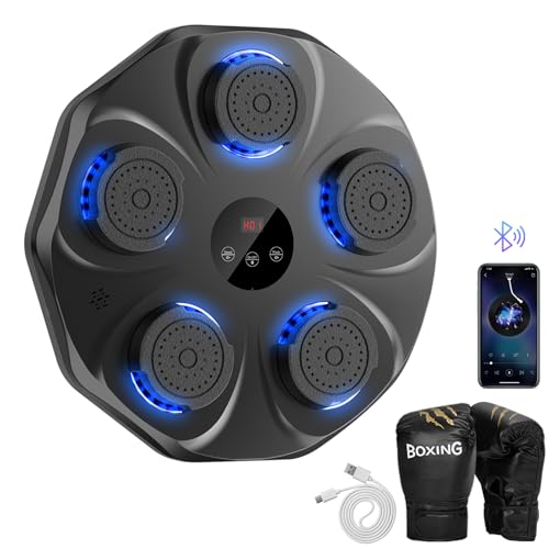 TGLLM Music Boxing Machine, Music Punching Trainer with Boxing Gloves, Wall Mounted Electronic Workout Punching Machine for Kids, 1 Pcs by TGLLM - Used condition - US$32.90