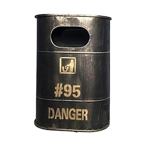 Gek208130 Retro-Industrie-Mülleimer mit Aschenbecher