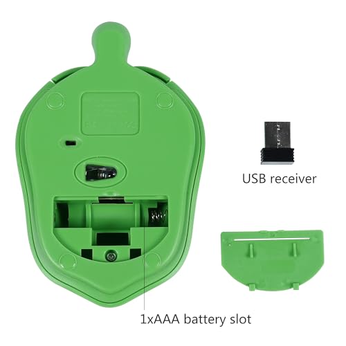 Wireless Mouse Cute Green Turtle Shape, 1600 DPI, 3 Buttons - Image 7
