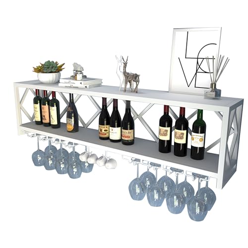Étagère murale de bar pour bouteilles d'alcool évitant l'encombrement