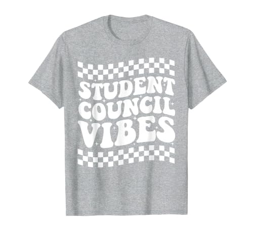 Student Council Vibes Retro Groovy School Student Council T-Shirt, Men, Heather Grey, XX-Large