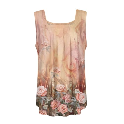 Spring Summer Plus Size Dressy Tank Tops for Women 2025 Womens Workout Floral Boho Beach Sleeveless Shirts Blouses