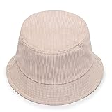 Yonchic Corduroy Foldable Unisex Bucket Hats, Trendy Cotton Twill Canvas Sun Fishing Hat Fashion Cap