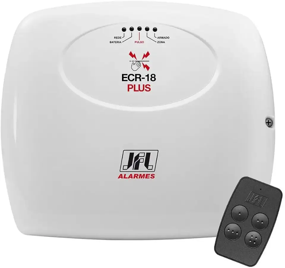 Central Eletrificador JFL ECR18 Plus para Cerca Elétrica, Controle Inteligente via App, Bivolt Automático, Zonas Programáveis