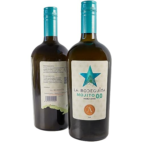 Mojito artesano La Bodeguita 0,0% sin alcohol, elaborado con Té verde, Hierbabuena, Azúcar moreno...