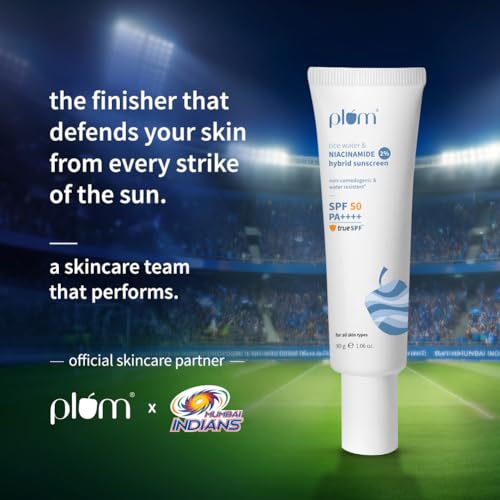 Image of Plum x Mumbai Indians Match-Day Skincare Combo | Facewash, Moisturiser & Sunscreen | CMS Routine for Beginners | Daily Glow & Sun Protection Kit | 100% Vegan | For Men & Women