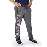 Officially Licensed Zubaz Men's NFL NFL Men's Marbled French Terry Jogger, New England Patriots,...