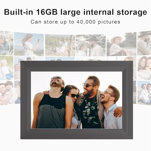 Forc Digital Picture Frame WiFi 10.1 Inch Digital Photo Frame with IPS HD Touch Screen, Electronic Picture Frame, Auto-Rotate, Easy Setup to Share Photos Load from Phone Via APP