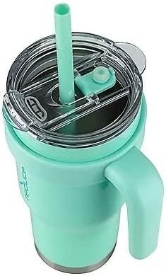 Reduce 40 oz Mug Tumbler, Stainless Steel with Handle - BPA Free - (Green and Gray), 2 Count (Pack of 1) - Image 4