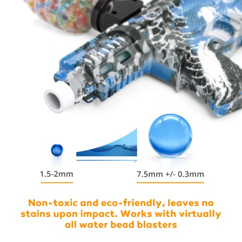Regnum 9 Gallons Gel Ball Blaster Ammo With Easyload Funnel, 7-8Mm Fits All Types Of Blasters, Splatter, Splat R Gun, Non-Toxic And Eco-Friendly (Each Bottle Water Beads Swell To 3 Gallons) #TOP5