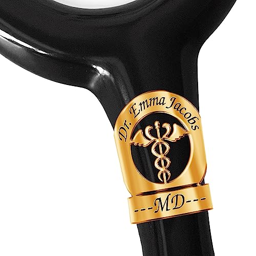 bellblow Stethoscope Charms Personalized, Custom ID Name Tag for Stethoscope, Engraved Stethoscope Name Tag EMT Medical Caduceus, Stethoscope Id Tags Nurse Accessories Gifts or Nurses Doctor