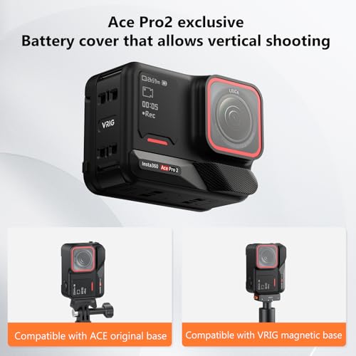 VRIG Side Door Cover for Insta 360 Ace Pro2, Replacement Magnetic Battery Cover for Insta 360 Ace Pro2 Camera,Vertical Shooting Quick Release Adapter Accessory by VRIG Select - Image 5