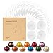 RECAPS Aluminum Foil Lids to Reuse Coffee Capsules Compatible with Nespresso VertuoLine 100 Pcs 62mm