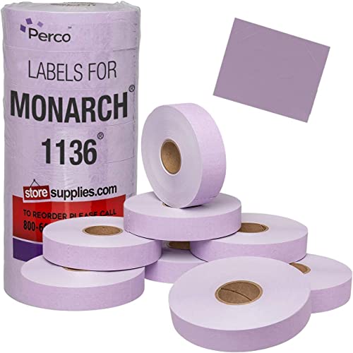 Lavender Pricing Labels For Monarch 1136 Price Gun – 8 Rolls, 14,000 Pricemarking Labels #TOP21