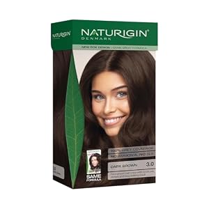 Naturigin Permanent Hair Color, 3.0 Dark Brown, Ammonia Free, 100% Gray Coverage, Nourishing Natural Formula, For All Hair Types, Long-Lasting, Vegan & Cruelty-Free, 1 Pack