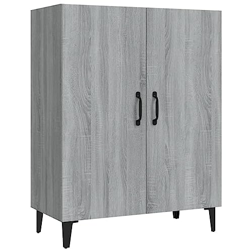 vidaXL Sideboard Kommode Anrichte Schrank Beistellschrank Mehrzweckschrank Standschrank Wohnzimmer Flur Grau Sonoma 70x34x90cm Holzwerkstoff