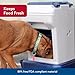 Coastal Pet Bergan K9 Cafe Food Storage - Outdoor Automatic Pet Feeder - Durable Pet Water Dispenser - Perfect for Breeders, Kennels & Large Breeds - Beige & Navy, 5 Gallons/25 Pounds
