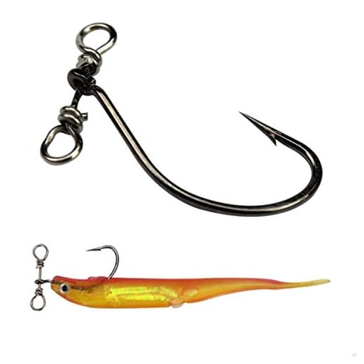 LikeFish 20pcs/Pack Drop Shot Hooks in-line Drop Shot Rig and Swivels