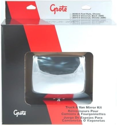 Grote 28393-5 - Espejo para camioneta y furgoneta con soporte de aluminio anodizado