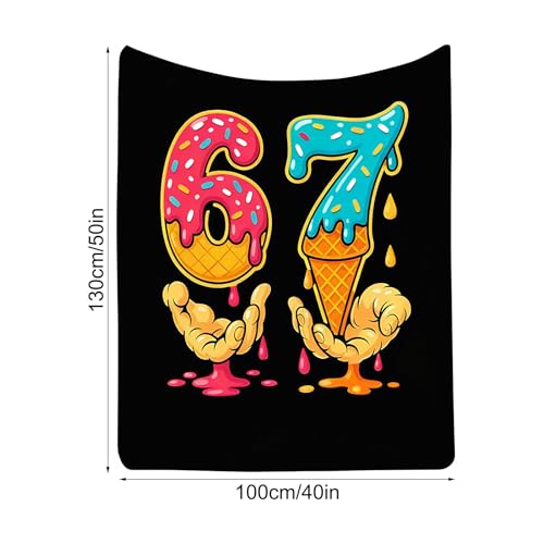 Couverture de lit douce thème crème glacée pour lit et canapé