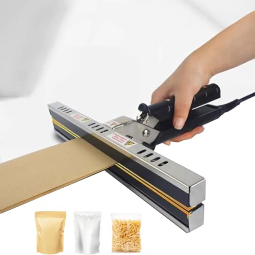 Sellador térmico portátil para almacenamiento de aperitivos y alimentos, temperatura ajustable con 7 engranajes, ancho de sellado de 15 mm para bolsas de plástico y aluminio, 200