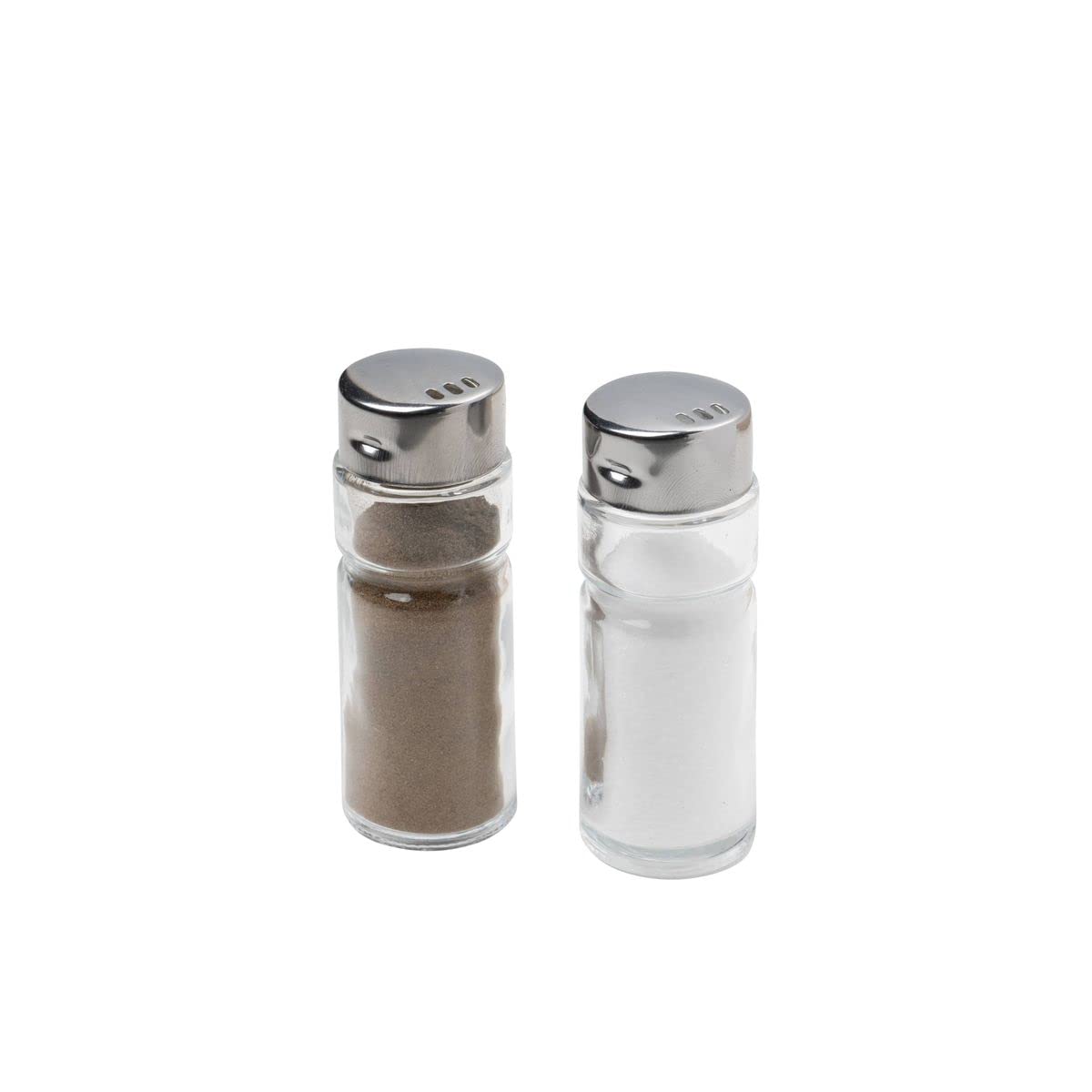 Fackelmann 12 Salt and Pepper Shakers, Glass, Transparent, 20 x 13.5 x 9.5 cm