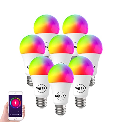 Saska Smart LED Bulb E27 Tuya Wi-Fi Control Color Adjustable Light compatible with Amazon Alexa/Google Home RGB+CW+WW 10W (8)
