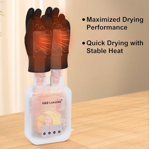 H&B Luxuries Boot Warm & Dryer - Quick Drying Shoe & Glove Dryer with Timer, Eliminates Damp & Odor - Thumbnail 7