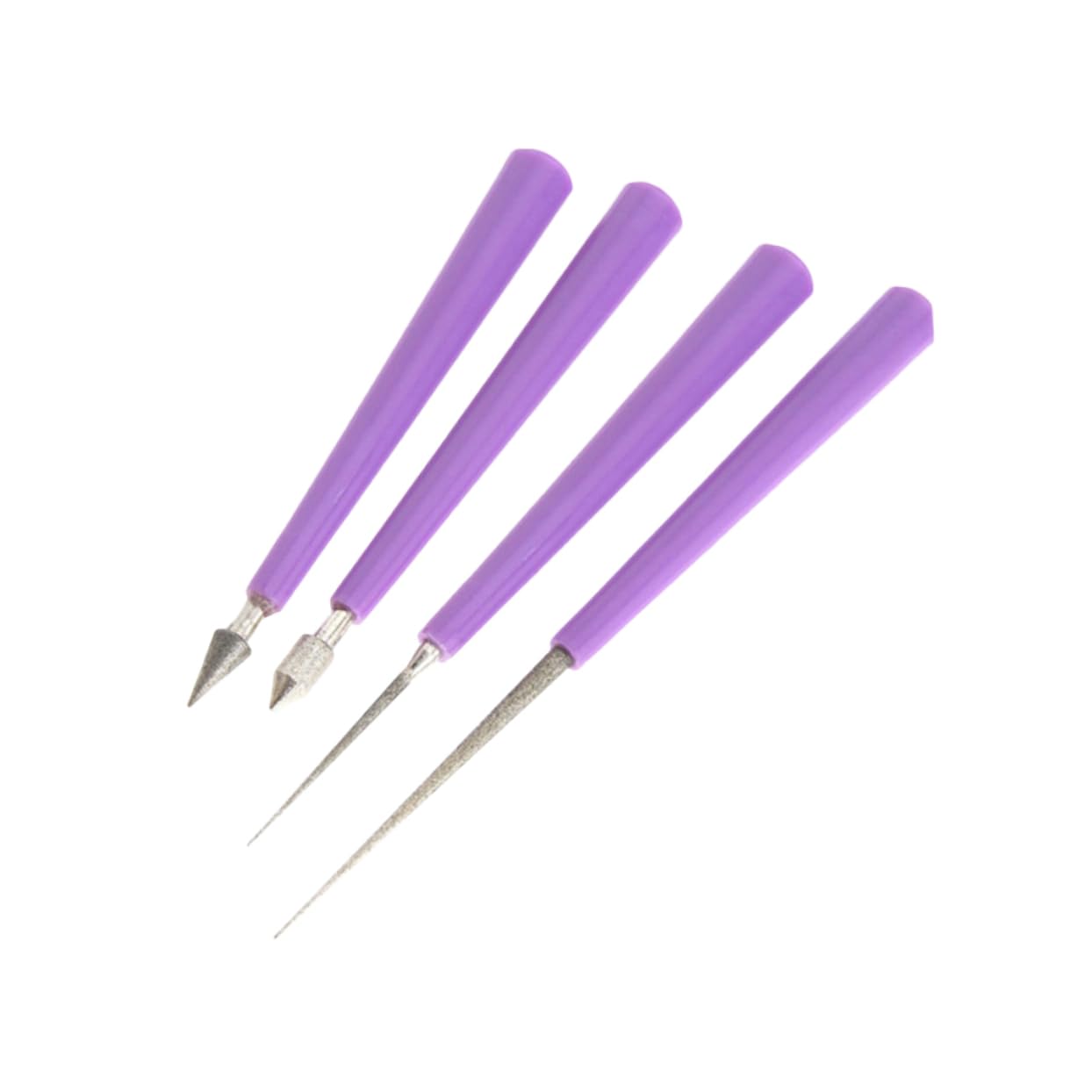 BEBEMOKO 3sets Craft Bead Hole Reamer Needle 0.6-3mm Puncher Beading Tool Jewelry Drill Set Beading Supplies 4pcs*3