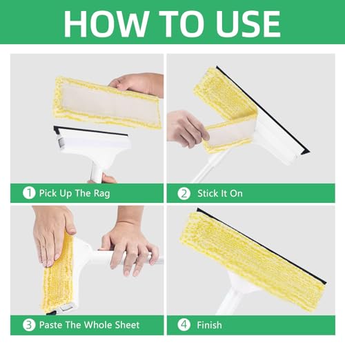 6 Stück Ersatzpads für Kärcher Fenstersauger, Ersatzmikrofaser Wischmopppad, Fensterreinigungsmopbezug, Fensterreiniger Ersatzteile für Kärcher WV2 WV5