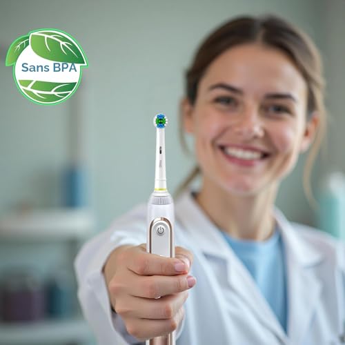 Qitizu Brossette de Rechange Compatible avec Braun Oral-b Brosse à Dents Electriques (16 Blanc, 16 unité) – vue 7