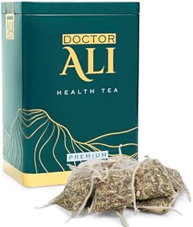 DOCTOR ALI HEALTH TEA - Cleanse & Detox, Kidney & Liver Health, Digestion, Immunity, Sleep Improvement | Premium Grade | 11 Organic Super Herbs for Holistic Wellness | 40 Pure Silk Sachets, 5 gr each