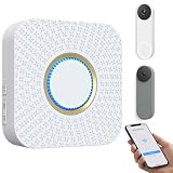 Smart Wireless Doorbell Chime Compatible with Google Nest Doorbell (Battery & Wired, 2nd/3rd Gen), Plug-in Indoor Receiver Works with Google Home, 2.4GHz Wi-Fi, 32 Tunes, 5 Volumes, No Wiring Needed
