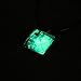 VANTIYAUS Pyramid Pendant Necklace Charm Luminous Alloy Crystal Stone Fluorescent Green Glow in the Dark Gift for gilrs woman