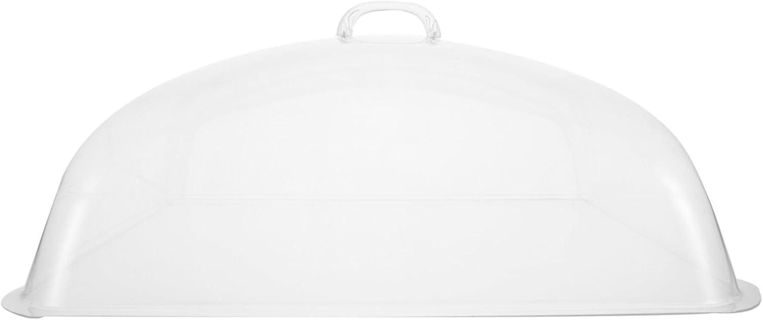 BESTonZON Rectangular Cake Dome Clear Food Plate Lid Dessert Display Cover Serving