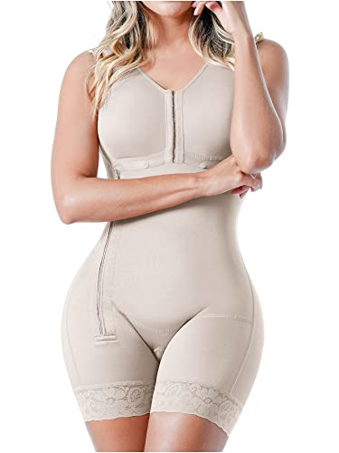 Sonryse TR53ZL Fajas Colombianas Reductoras y Moldeadoras Levanta Cola Post Surgery BBL Liposuction Compression Garments for Women Beige L