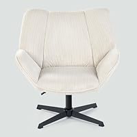 ML-Design Eetkamerstoelen Set Van 2 In Badstof, Crème, Keukenstoel Met Dikke Gestoffeerde Zitting En Metalen Poten Woonkamerstoel Met Rugleuning En Armleuningen Ergonomische Loungestoel