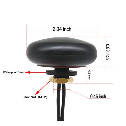 Chhliut 4G Lte Antenna Bd Gps Combined Antennas Outdoor Screw Mount Combo Mimo Antenna 3.5Dbi With Dual Sma Male Connector 9.8Ft Rg174 Coaxial Cable #TOP2