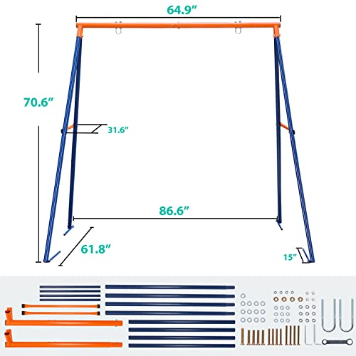 image for SUPER DEAL Swing Stand A Frame Heavy Duty Extra Large Full Steel Stand
