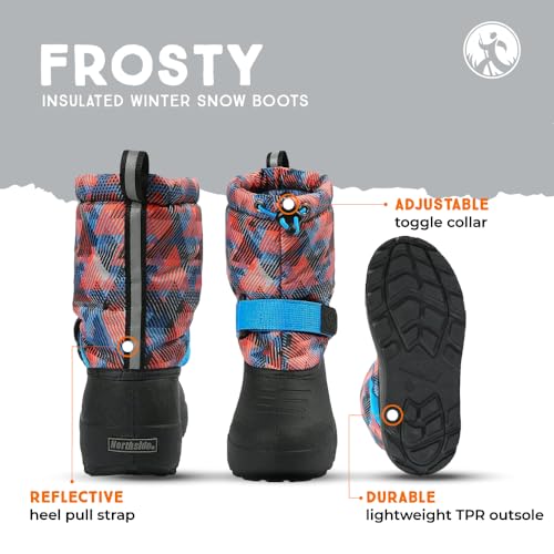 Image of Northside Frosty Insulated Winter Snow Boots for Girls and Boys with Rugged, Water Resistant Nylon Upper, Quick-Drying Lining, Removable EVA Insole, and Durable TPR Outsole
