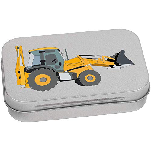 Azeeda 95mm 'Digger Truck' Metal Hinged Tin/Storage Box (TT00130135)