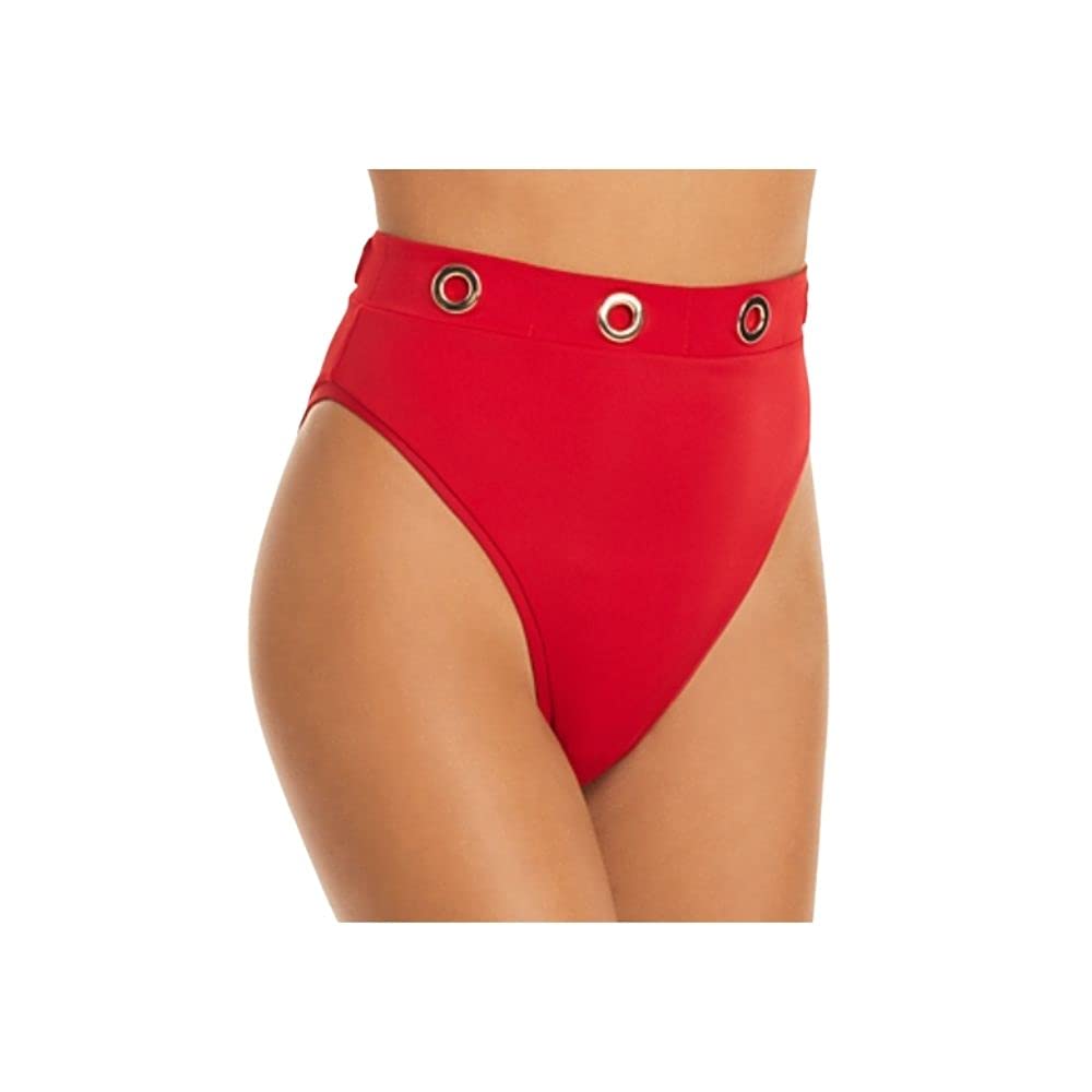OYE Swimwear Arya Grommet Bikini Bottom Red S