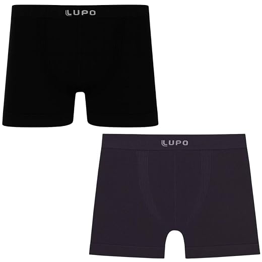 Kit 2 Cuecas Boxer Lupo Sem Costura Microfibra Poliamida Masculina Original