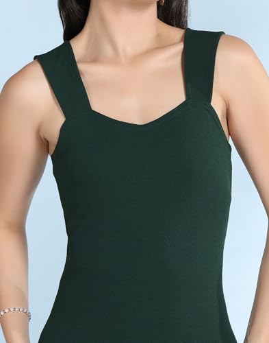 Image of Selvia Women's Calf Length Western Dress Stylish, Lycra Bodycon Dress for Woman Stylish